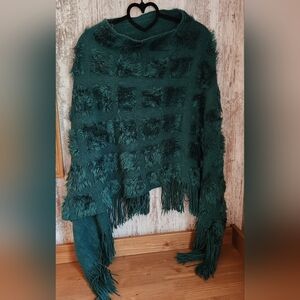 Source Unknown Green Cape Jacket